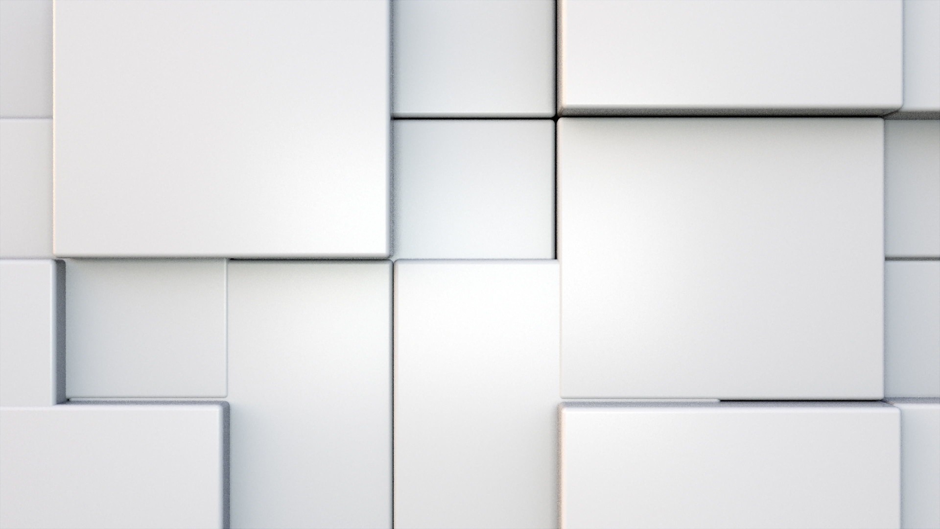 Computer generated background transformation of large rectangles into small. 3d rendering geometric surface
